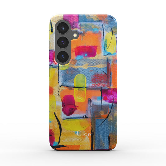 Neon Blocks Phone Case